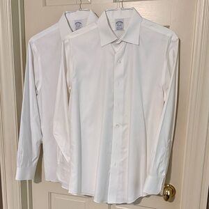 Men's Brooks Brothers White Dress Shirts (2) — Sz 15-1/2 33
